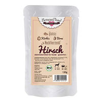 Produktbild von Herzenshund Hundefutter Hirsch mit Bio Quinoa hoher Fleischanteil 15 x 130 g - 15 x 130 g