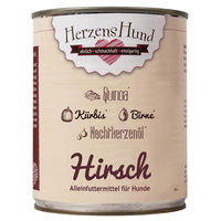 Produktbild von HerzensHund Hundefutter Hirsch mit Bio Quinoa hoher Fleischanteil 6 x 800 g - 6 x 800 g