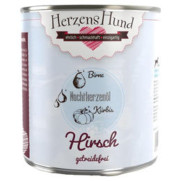 Produktbild von HerzensHund Hundefutter Hirsch mit Kürbis Bio getreidefrei Adult 800 g 6 Stück - 6 x 800 g