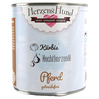 Produktbild von Herzenshund Hundefutter Pferd mit Kürbis Bio getreidefrei Adult 6x 800 g - 6 x 800 g