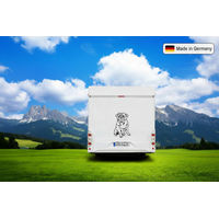 Produktbild von Herzenshund Wandtattoo Mops Aufkleber für Auto und Wohnmobil Weiß 30 cm