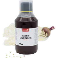 Produktbild von HerzensTier Leber und Niere Liquid zur Immunstärkung und Magen-Darm-Unterstützung für Hunde, Katzen und Pferde 500 ml