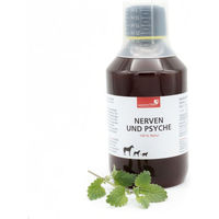 Produktbild von HerzensTier Nerven und Psyche Ergänzungsfutter Tropfen zur Beruhigung für Hunde Katzen und Pferde 250 ml