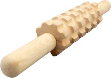 Produktbild von HerzensTier Wunderrolle Massage- und Faszienrolle aus Holz in Groß