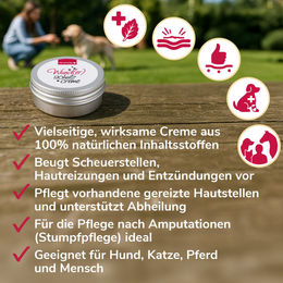 HerzensTier Wundschutzcreme Pfotenbalsam für Hund, Katze und Pferd 10 ml – Bild 1 von 4