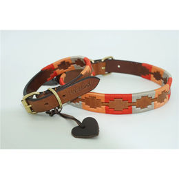 Produktbild von HerzHund Hundehalsband Montevideo aus Leder in Bunt Größe XL