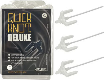 Produktbild von Hes-tec Quick Knot Deluxe Pferde-Zubehörausstattung zum Flechten aus Kunststoff in Weiß XL - 35 x 6 cm