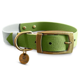 Produktbild von Hey Lana Hundehalsband Outdoor wasserfest Biothane Grau Grün Größe L