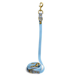 Hey Lana Hundeleine Handsfree Trainingsleine mit 2 Karabinern und 3-fach verstellbar Taupe/Blau Größe S - 230 cm – Bild 1 von 6