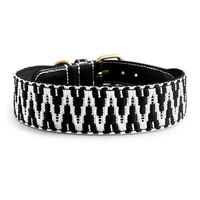 Produktbild von Hey Lana Premium Hundehalsband aus Bio-Baumwolle gepolstert Schwarz M