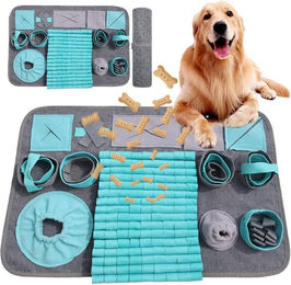 HEYHIPPO Schnüffelteppich Blau aus Filz als Intelligenzspielzeug und Fütterungsmatte für Hunde 66 x 42 cm – Bild 1 von 5