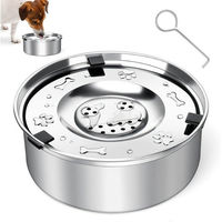 Produktbild von HEYHIPPO Wasserspender aus Edelstahl 304 für Hunde und Katzen mit 3 l Fassungsvermögen und Anti-Rutsch-Pads - 3 l