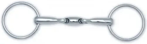 Produktbild von HFI 2-Ring Gebiss aus Edelstahl in Silber für Pferde