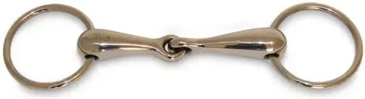 Produktbild von HFI 2-Ring Gebiss aus Edelstahl in Silber oder Gold für Pferde