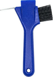 Produktbild von HFI 3-in-1 Hufauskratzer mit Bürste aus Kunststoff in Blau