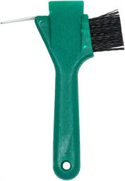 HFI 3-in-1 Hufauskratzer mit Bürste aus Kunststoff in Grün – Bild 1 von 1