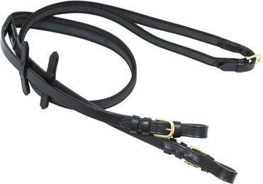 Produktbild von HFI Grip Zügel für Pferde aus Gummi in Schwarz oder Beige