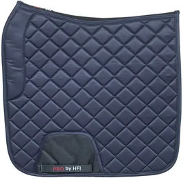 Produktbild von HFI Pro Sattelunterlage für Pferde aus Kunstleder in Schwarz oder Blau