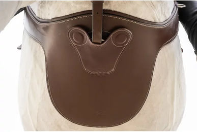 Produktbild von HFI Reitsattelgurt aus Leder mit Magneten in Beige oder Braun