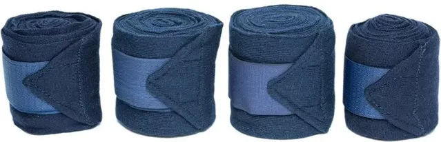 HFI Ruhebänder für Pferde Gamaschen aus Stoff Blau 4er Pack – Bild 1 von 1