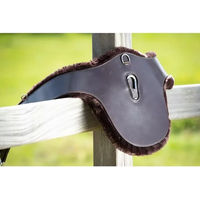 Produktbild von HFI Sattelgurt aus Leder in Braun mit Edelstahl Schnallen 125 cm