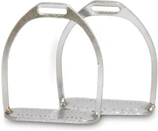 Produktbild von HFI Steigbügel und Einlegesohlen für Ponys aus Edelstahl in Silber