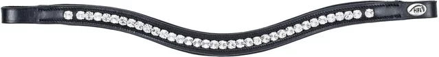 Produktbild von HFI Stirnband für Pferde Padded Wave mit Strass in Schwarz