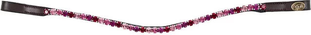 Produktbild von HFI Stirnband für Pferde Straight mit Strass aus Kunstleder