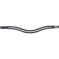 Produktbild von HFI Stirnband Padded Wave mit Strass für Pferde in Schwarz