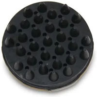 Produktbild von HFI Ultimate Rundstriegel Bürste aus Gummi Schwarz