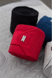 Produktbild von HFI Velvet Polobänder für Pferde Rot 4er Pack