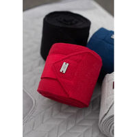 Produktbild von HFI Velvet Polobänder für Pferde Rot 4er Pack