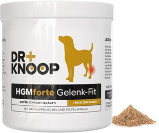 HGM Gelenkpulver für Senior Hunde mit Grünlippmuschel, Teufelskralle und Glucosamin, Vanille Geschmack, 220g – Bild 1 von 3