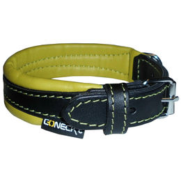 HH Leder Halsband Schwarz Grün Größe S – Bild 1 von 1