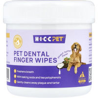 Produktbild von HICC Pet Zahnreinigungstücher für Hunde und Katzen mit Erdnussbutter 50 Stück