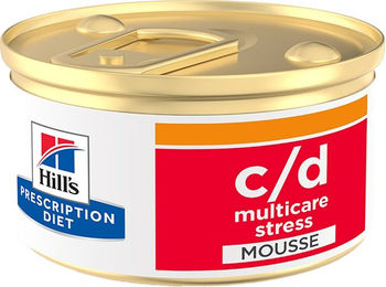 Hill's c/d Multicare Stress Feline Mousse Huhn Katzenfutter 12 x 85 g – Bild 1 von 1