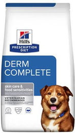 Hill's Derm Complete Kombi-Set mit Diätfutter für Haut und Fell 12 kg und 12 x 370 g Nassfutter – Bild 1 von 4