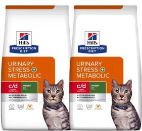 Produktbild von Hill's Prescription Diet c/d Multicare Stress + Metabolic 2x8 kg Trockenfutter für Hunde zur Unterstützung der Harnwege, Beruhigung und Gewichtskontrolle - 2 x 8 kg
