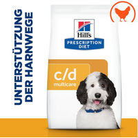 Produktbild von Hill's Prescription Diet c/d Multicare Urinary Care Hundefutter mit Huhn für erwachsene Hunde aller Größen - 4 kg