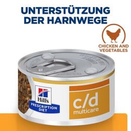 Produktbild von Hill's Prescription Diet c/d Multicare Urinary Nassfutter mit Huhn für erwachsene Hunde 24x156g - 24 x 156 g