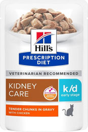 Produktbild von Hill's Prescription Diet Feline k/d Kidney Care Early Stage Katzen Nassfutter mit Huhn 12x85 g