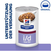 Produktbild von Hill's Prescription Diet i/d Digestive Care Low Fat Hundefutter 12 x 360 g Dosen