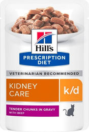 Hill's Prescription Diet k/d Kidney Care Nassfutter für erwachsene Katzen mit Rind 12 x 85 g - 12 x 85 g – Bild 1 von 5