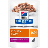 Produktbild von Hill's Prescription Diet k/d Kidney Care Nassfutter für erwachsene Katzen mit Rind 12 x 85 g - 12 x 85 g