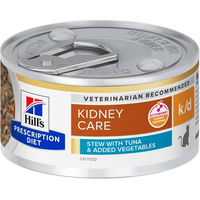 Produktbild von Hill's Prescription Diet k/d Kidney Care Nassfutter Ragout mit Thunfisch und Gemüse für erwachsene Katzen 24 x 82 g - 24 x 82 g