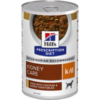 Produktbild von Hill's Prescription Diet k/d Kidney Care Ragout mit Huhn Nassfutter für erwachsene Hunde 12 x 354 g - 12 x 354 g