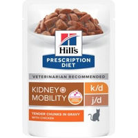 Produktbild von Hill's Prescription Diet k/d + Mobility Feline Nassfutter Huhn für erwachsene Katzen zur Unterstützung von Nieren und Gelenken 48x85 g - 48 x 85 g