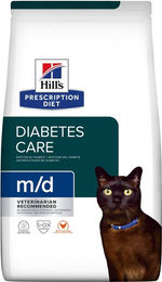 Hill's Prescription Diet m/d Diabetes Care Trockenfutter für erwachsene Katzen zur Gewichtskontrolle mit Huhn 1,5 kg - 1,5 kg – Bild 1 von 8