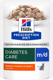 Hill's Prescription Diet m/d Diabetes und Gewichtskontrolle Nassfutter für erwachsene Katzen mit Huhn 12x85 g - 12 x 85 g – Bild 1 von 5