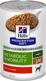 Hill's Prescription Diet Metabolic + Mobility Nassfutter für erwachsene Hunde zur Gewichtskontrolle und Gelenkunterstützung 12 x 370 g - 48 x 370 g – Bild 1 von 2